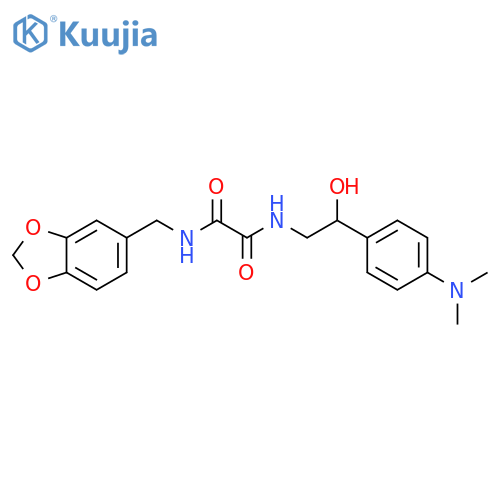 N-[(2H-1,3-benzodioxol-5-yl)methyl]-N'-{2-[4-(dimethylamino)phenyl]-2-hydroxyethyl}ethanediamide structure