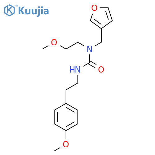 3-(furan-3-yl)methyl-3-(2-methoxyethyl)-1-2-(4-methoxyphenyl)ethylurea structure