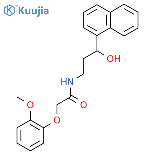 N-3-hydroxy-3-(naphthalen-1-yl)propyl-2-(2-methoxyphenoxy)acetamide structure