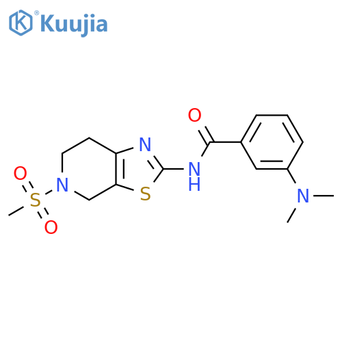 3-(dimethylamino)-N-{5-methanesulfonyl-4H,5H,6H,7H-1,3thiazolo5,4-cpyridin-2-yl}benzamide structure
