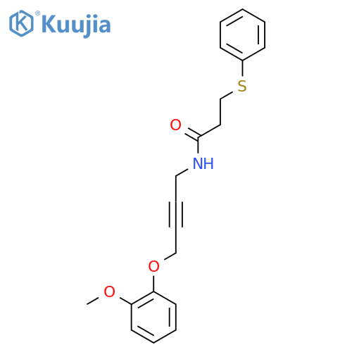 N-4-(2-methoxyphenoxy)but-2-yn-1-yl-3-(phenylsulfanyl)propanamide structure