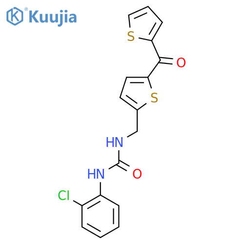 1-(2-chlorophenyl)-3-{5-(thiophene-2-carbonyl)thiophen-2-ylmethyl}urea structure