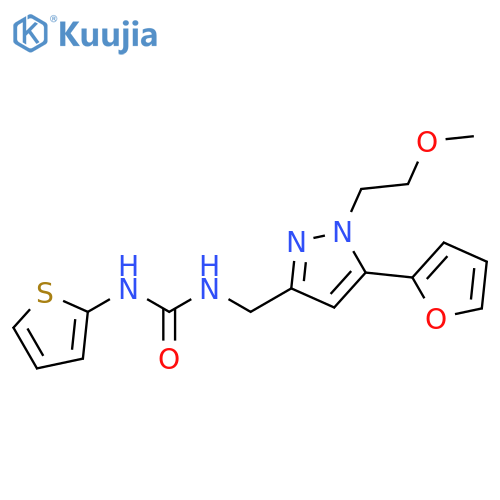 3-{[5-(furan-2-yl)-1-(2-methoxyethyl)-1H-pyrazol-3-yl]methyl}-1-(thiophen-2-yl)urea structure