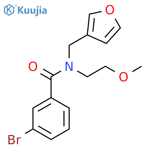 3-bromo-N-(furan-3-yl)methyl-N-(2-methoxyethyl)benzamide structure