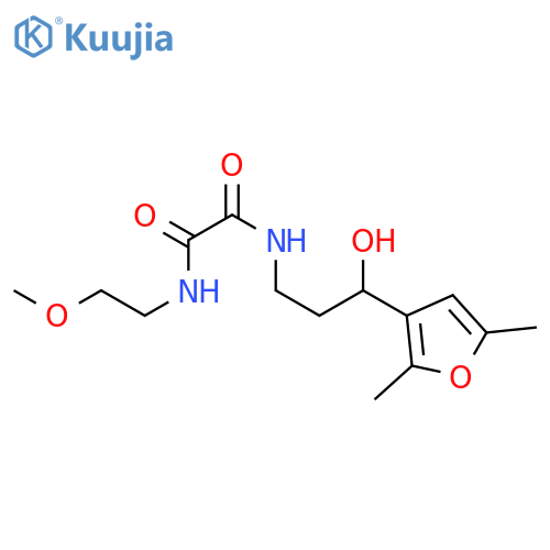 N'-3-(2,5-dimethylfuran-3-yl)-3-hydroxypropyl-N-(2-methoxyethyl)ethanediamide structure