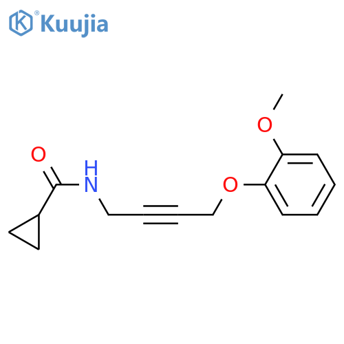 N-4-(2-methoxyphenoxy)but-2-yn-1-ylcyclopropanecarboxamide structure