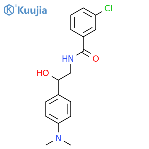 3-chloro-N-{2-4-(dimethylamino)phenyl-2-hydroxyethyl}benzamide structure