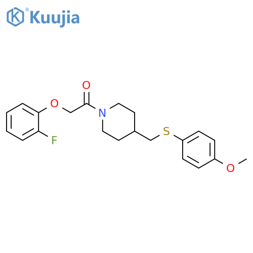 2-(2-fluorophenoxy)-1-(4-{[(4-methoxyphenyl)sulfanyl]methyl}piperidin-1-yl)ethan-1-one structure
