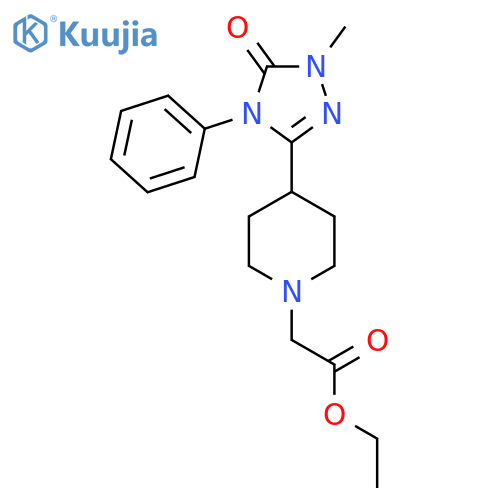 ethyl 2-4-(1-methyl-5-oxo-4-phenyl-4,5-dihydro-1H-1,2,4-triazol-3-yl)piperidin-1-ylacetate structure