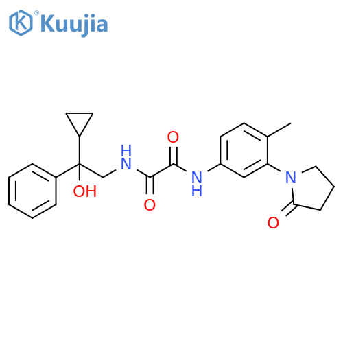 N'-(2-cyclopropyl-2-hydroxy-2-phenylethyl)-N-4-methyl-3-(2-oxopyrrolidin-1-yl)phenylethanediamide structure