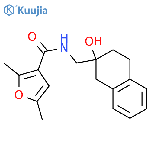 N-(2-hydroxy-1,2,3,4-tetrahydronaphthalen-2-yl)methyl-2,5-dimethylfuran-3-carboxamide structure