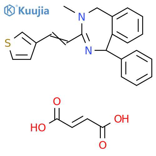 1H-2,4-Benzodiazepine, 4,5-dihydro-4-methyl-1-phenyl-3-[2-(3-thienyl)ethenyl]-, (2E)-2-butenedioate (1:1) structure