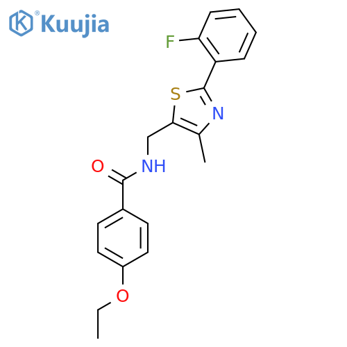 4-ethoxy-N-{2-(2-fluorophenyl)-4-methyl-1,3-thiazol-5-ylmethyl}benzamide structure