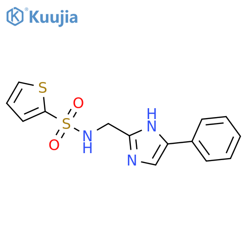 N-[(4-phenyl-1H-imidazol-2-yl)methyl]thiophene-2-sulfonamide structure