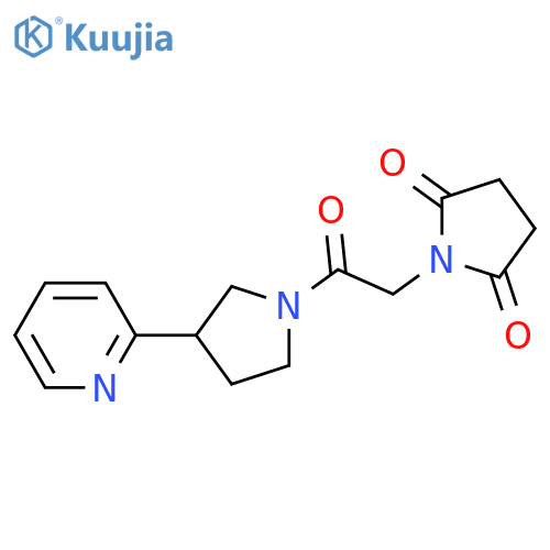 1-{2-oxo-2-[3-(pyridin-2-yl)pyrrolidin-1-yl]ethyl}pyrrolidine-2,5-dione structure