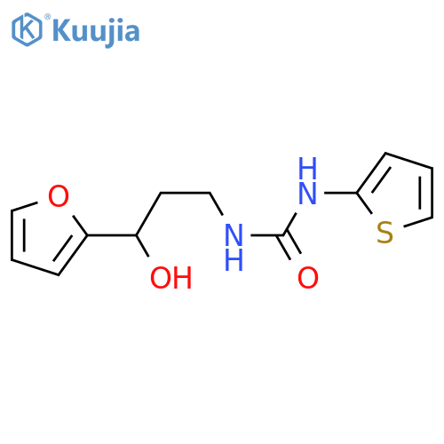 1-[3-(furan-2-yl)-3-hydroxypropyl]-3-(thiophen-2-yl)urea structure
