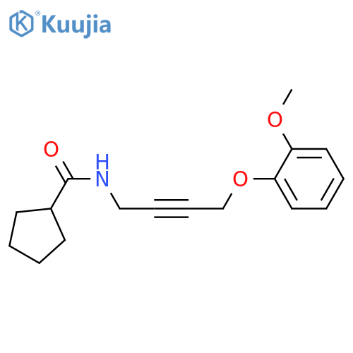 N-4-(2-methoxyphenoxy)but-2-yn-1-ylcyclopentanecarboxamide structure
