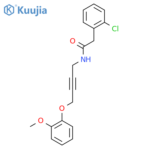 2-(2-chlorophenyl)-N-4-(2-methoxyphenoxy)but-2-yn-1-ylacetamide structure
