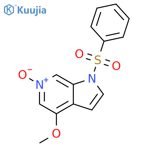 1H-Pyrrolo[2,3-c]pyridine, 4-methoxy-1-(phenylsulfonyl)-, 6-oxide structure
