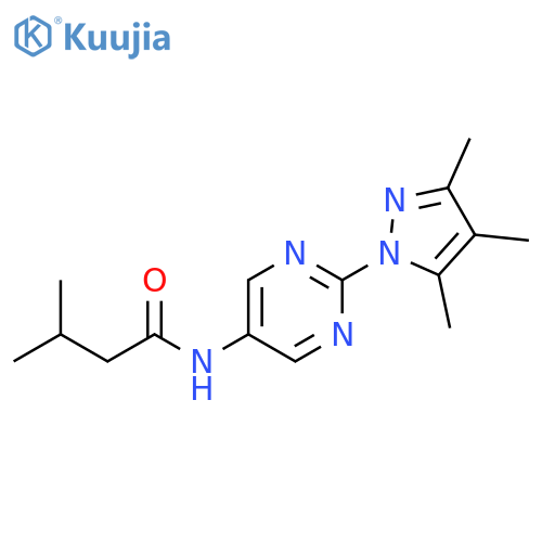 3-methyl-N-2-(3,4,5-trimethyl-1H-pyrazol-1-yl)pyrimidin-5-ylbutanamide structure