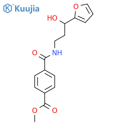 methyl 4-{3-(furan-2-yl)-3-hydroxypropylcarbamoyl}benzoate structure