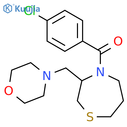 4-(4-chlorobenzoyl)-3-[(morpholin-4-yl)methyl]-1,4-thiazepane structure