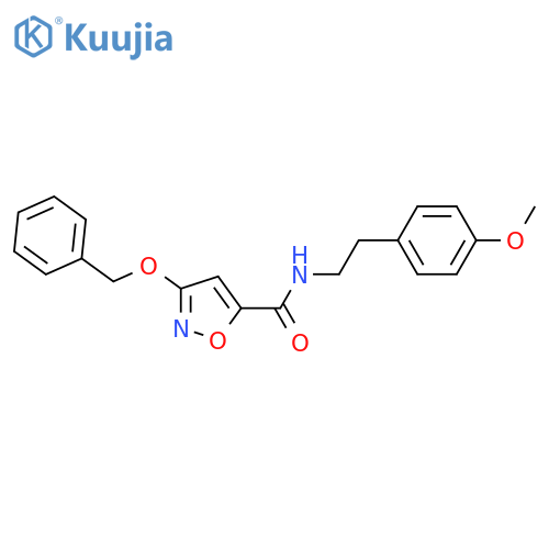 3-(benzyloxy)-N-[2-(4-methoxyphenyl)ethyl]-1,2-oxazole-5-carboxamide structure