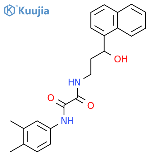 N'-(3,4-dimethylphenyl)-N-3-hydroxy-3-(naphthalen-1-yl)propylethanediamide structure