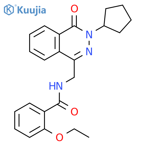 N-[(3-cyclopentyl-4-oxo-3,4-dihydrophthalazin-1-yl)methyl]-2-ethoxybenzamide structure