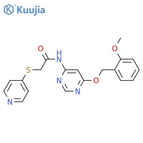 N-{6-[(2-methoxyphenyl)methoxy]pyrimidin-4-yl}-2-(pyridin-4-ylsulfanyl)acetamide structure