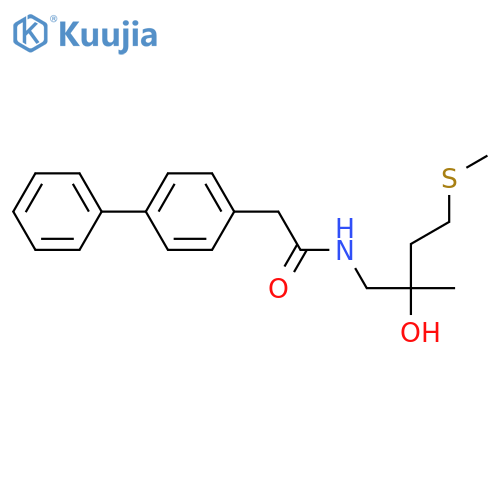 2-{[1,1'-biphenyl]-4-yl}-N-[2-hydroxy-2-methyl-4-(methylsulfanyl)butyl]acetamide structure