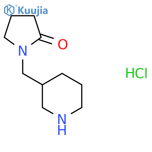 1-(Piperidin-3-ylmethyl)pyrrolidin-2-one hydrochloride structure