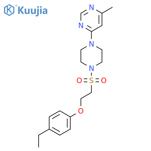 4-{4-2-(4-ethylphenoxy)ethanesulfonylpiperazin-1-yl}-6-methylpyrimidine structure