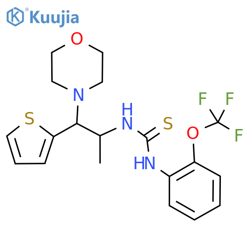 3-[1-(morpholin-4-yl)-1-(thiophen-2-yl)propan-2-yl]-1-[2-(trifluoromethoxy)phenyl]thiourea structure