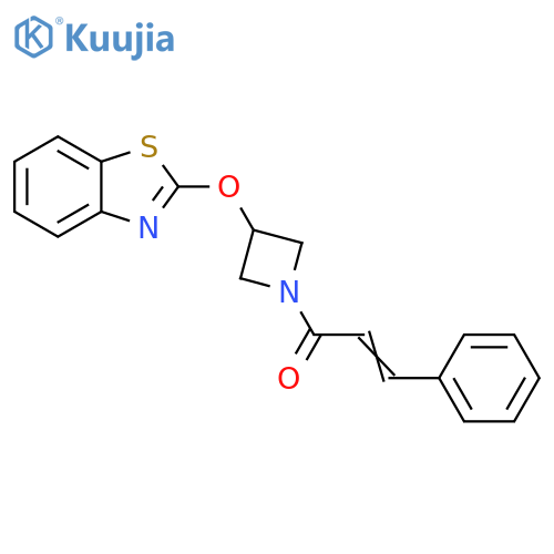 (2E)-1-[3-(1,3-benzothiazol-2-yloxy)azetidin-1-yl]-3-phenylprop-2-en-1-one structure