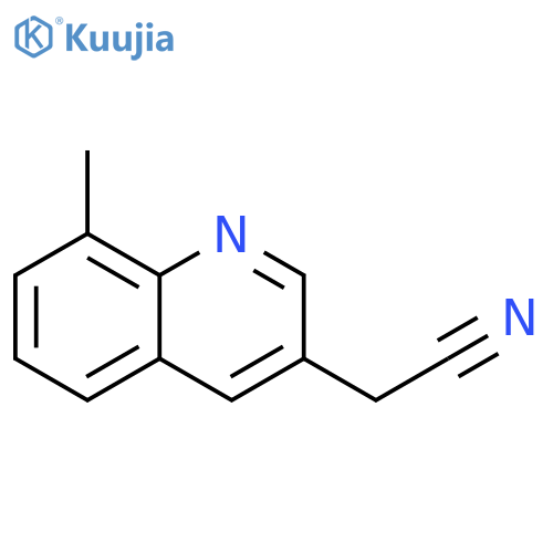 2-(8-methylquinolin-3-yl)acetonitrile structure