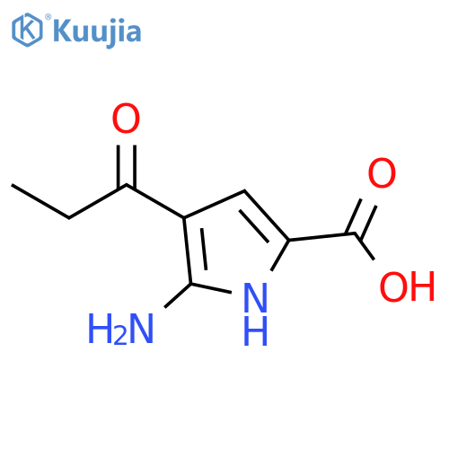 5-amino-4-propanoyl-1H-pyrrole-2-carboxylic acid structure