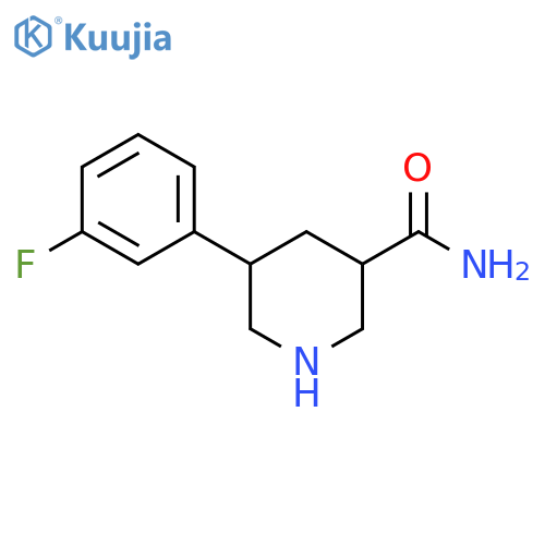 5-(3-fluorophenyl)piperidine-3-carboxamide structure