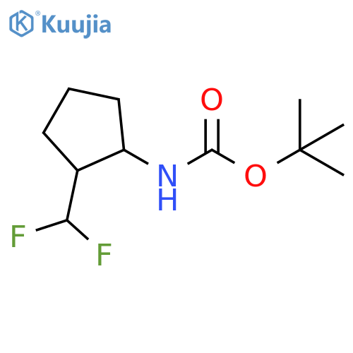 tert-butyl N-2-(difluoromethyl)cyclopentylcarbamate structure