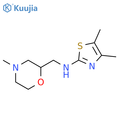 4,5-dimethyl-N-[(4-methylmorpholin-2-yl)methyl]-1,3-thiazol-2-amine structure