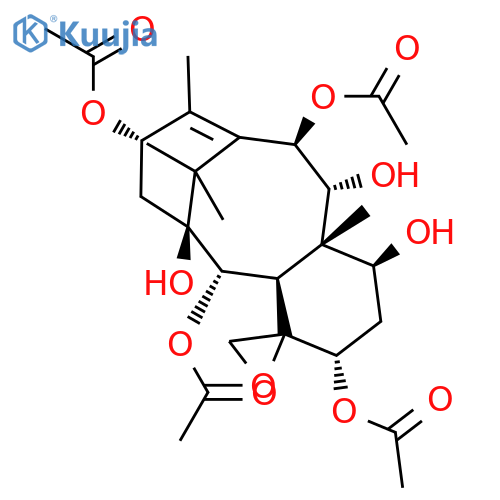 Spiro[6,10-methanobenzocyclodecene-4(1H),2'-oxirane]-1,3,5,8,9,11,12-heptol,2,3,4a,5,6,7,8,11,12,12a-decahydro-9,12a,13,13-tetramethyl-,3,5,8,11-tetraacetate, (1S,2'R,3S,4aR,5S,6S,8S,11R,12R,12aS)- structure