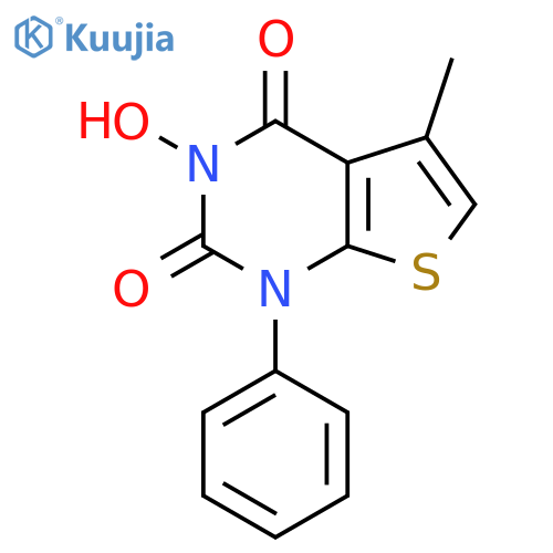 3-Hydroxy-5-methyl-1-phenylthieno[2,3-d]pyrimidine-2,4(1H,3H)-dione structure