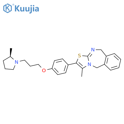1-Methyl-2-[4-[3-[(2R)-2-methylpyrrolidin-1-yl]propoxy]phenyl]-5,10-dihydro-[1,3]thiazolo[3,2-b][2,4]benzodiazepine structure