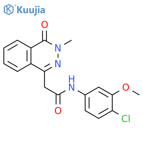 N-(4-chloro-3-methoxyphenyl)-2-(3-methyl-4-oxo-3,4-dihydrophthalazin-1-yl)acetamide structure