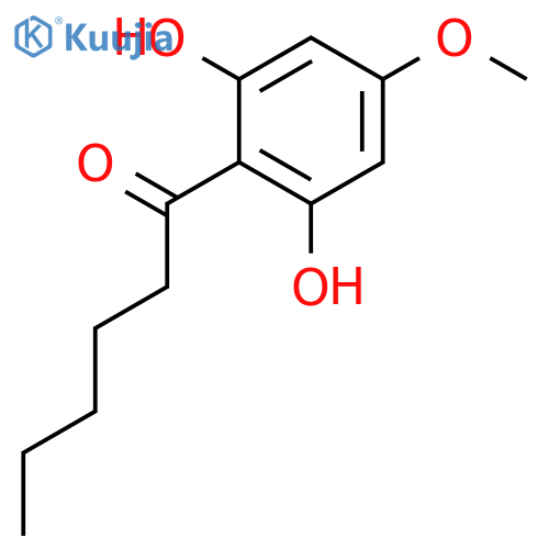 1-(2,6-dihydroxy-4-methoxyphenyl)hexan-1-one structure
