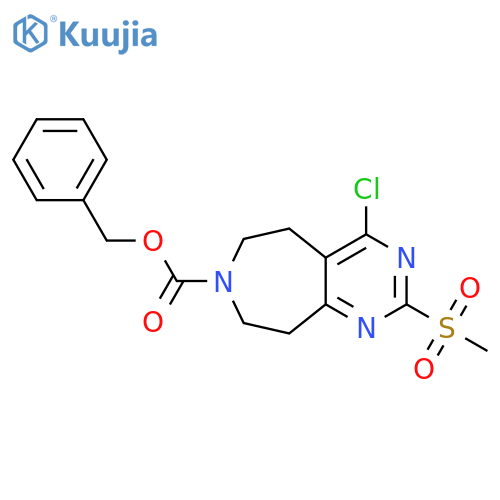 Benzyl 4-Chloro-2-(Methylsulfonyl)-8,9-Dihydro-5H-Pyrimido4,5-DAzepine-7(6H)-Carboxylate structure