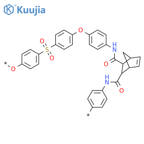 Poly(oxy-1,4-phenylenesulfonyl-1,4-phenyleneoxy-1,4-phenyleneiminocarbonylbicyclo[2.2.1]hept-5-ene-2,3-diylcarbonylimino-1,4-phenylene) structure
