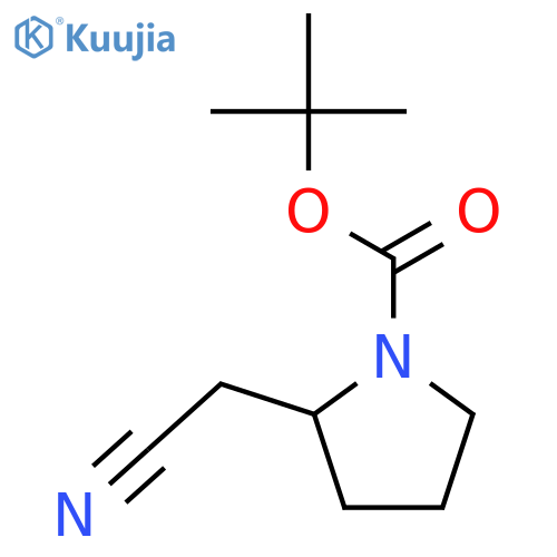 tert-butyl (2S)-2-(cyanomethyl)pyrrolidine-1-carboxylate structure
