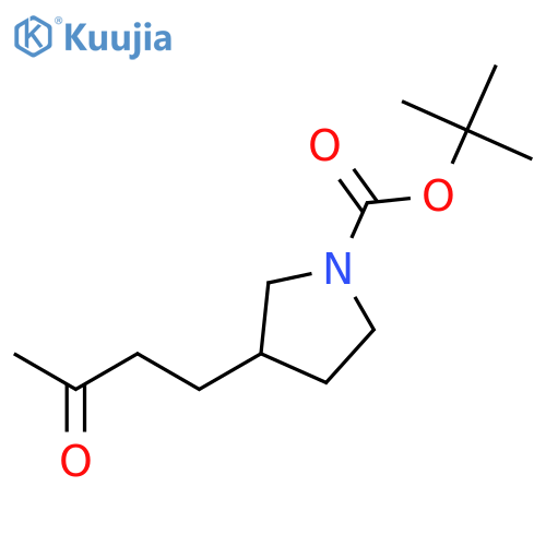 1-Pyrrolidinecarboxylic acid, 3-(3-oxobutyl)-, 1,1-dimethylethyl ester structure