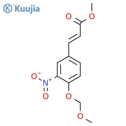 2-Propenoic acid, 3-[4-(methoxymethoxy)-3-nitrophenyl]-, methyl ester structure